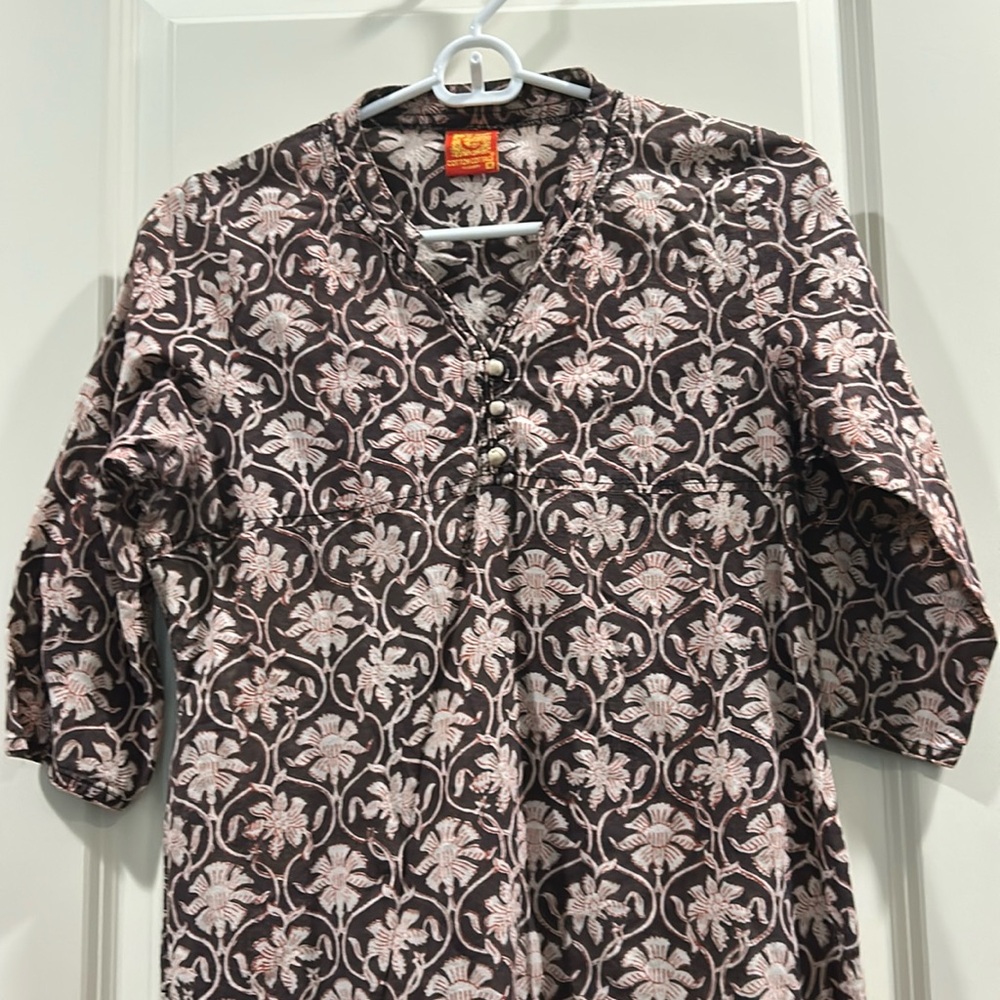 Cotton Cottage Floral Kurtas Authentic Handmade Goodness From India size M